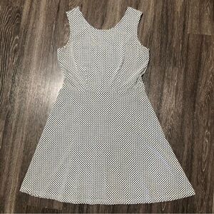 George Black & White Polka Dot Dress Sleeveless Round Neck, V-Back Size M (8-10)